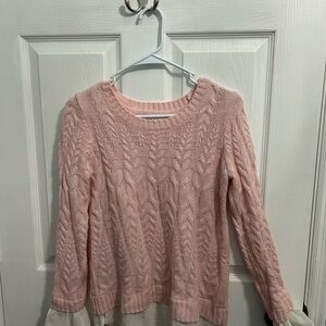 Elle Blush Cable Knit Sweater